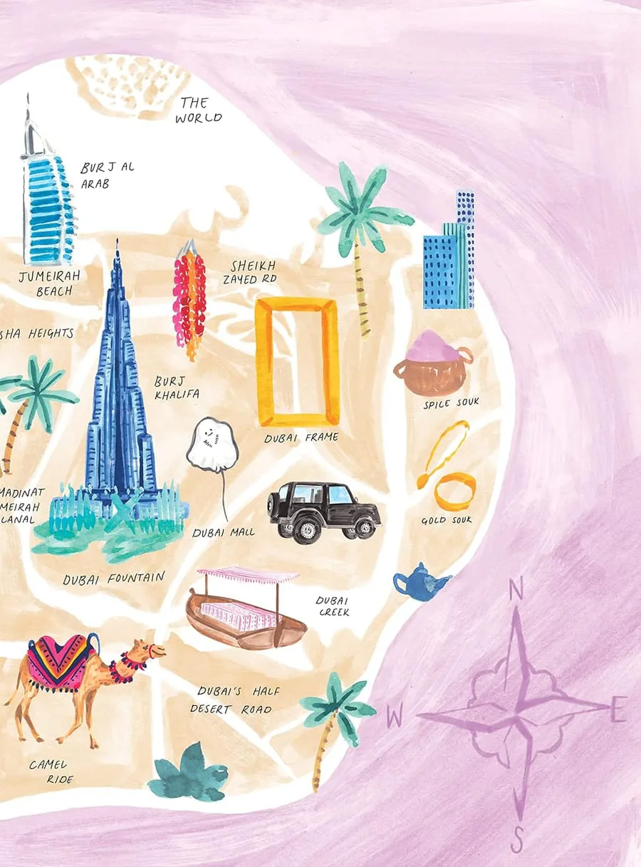 Sophie’s map of Dubai