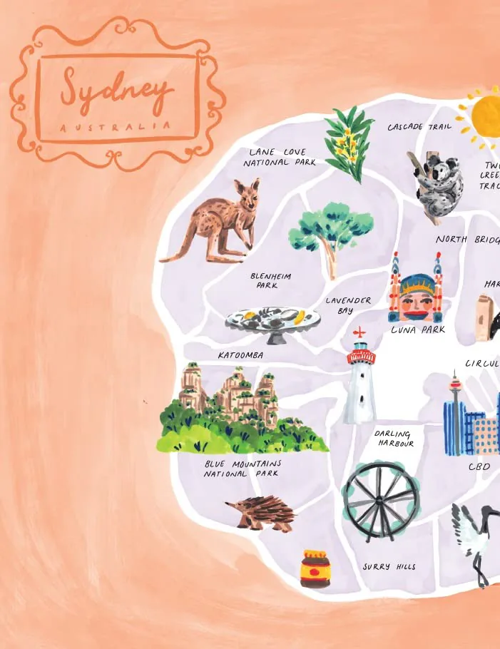 Sophie’s map of Sydney